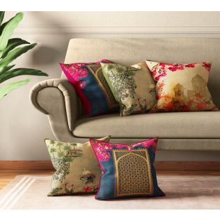 India Circus Royal Court Cushion Cover Set of 5