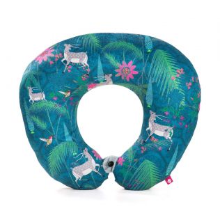 India Circus Teal Forest Fetish Neck Pillow