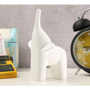 India Circus The White Happy Elephant Figurine