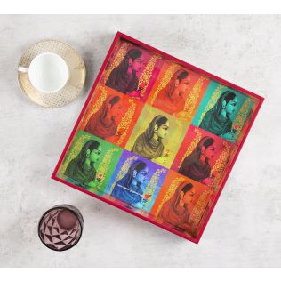 India Circus Tinted Queen Square Tray