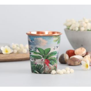 India Circus Tropical View Small Copper Tumbler
