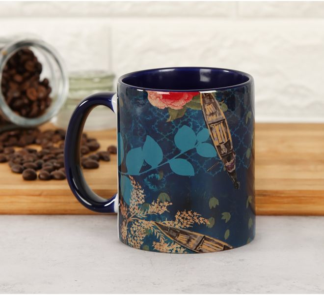 India Circus Blue Floral Lake Inception Coffee Mug
