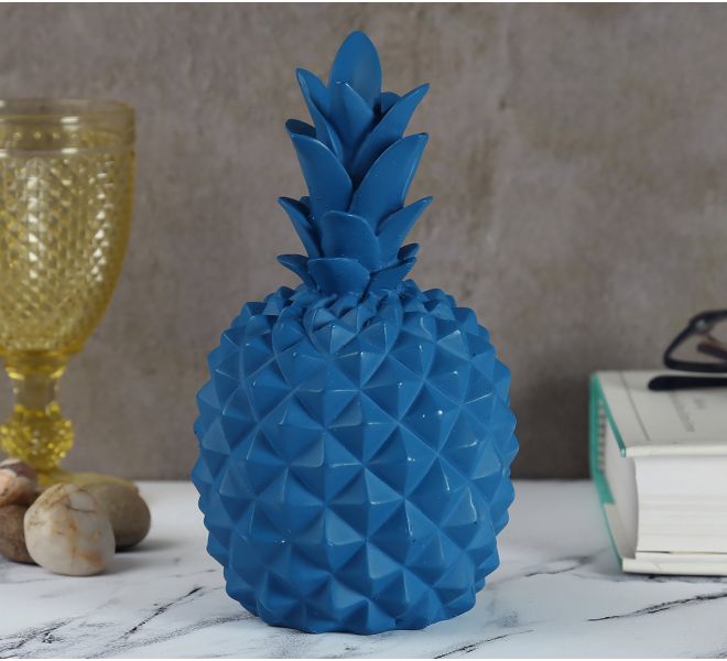 India Circus Blue Pineapple Decor Accent