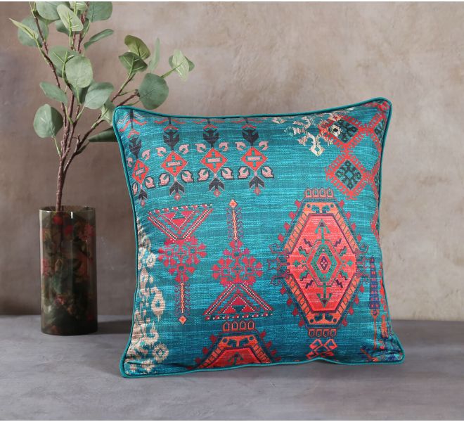 India Circus by Krsnaa Mehta Enchanting Mirage Velvet Cushion Cover