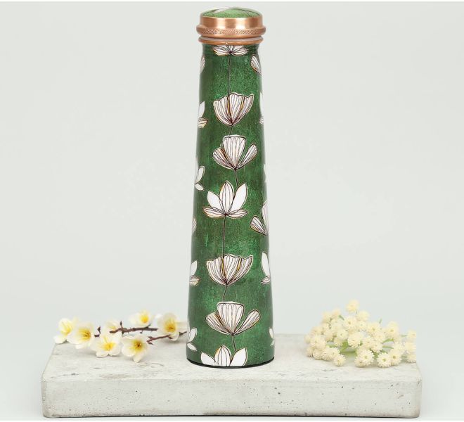 India Circus by Krsnaa Mehta Lotus Pond Tapered Copper Bottle