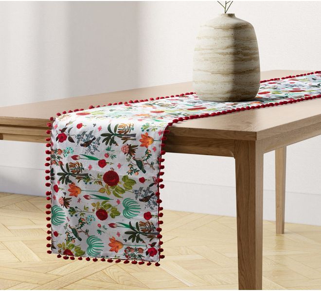 India Circus by Krsnaa Mehta Petal and Plume Micro Velvet Bed and Table Runner