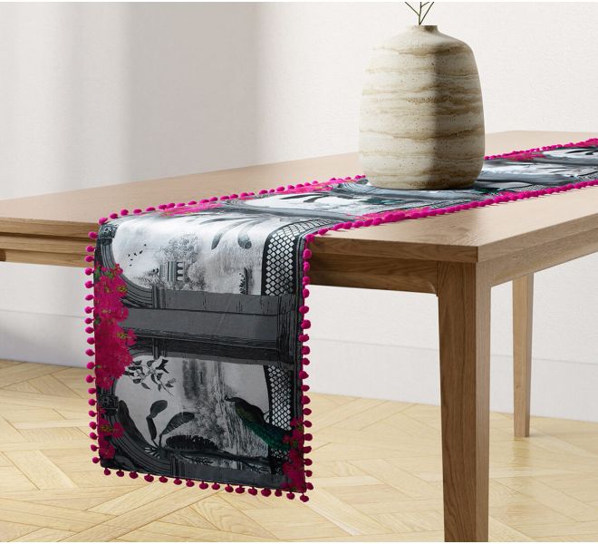 India Circus by Krsnaa Mehta Royal Hues Micro Velvet Bed and Table Runner