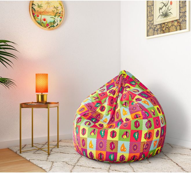 India Circus Popsicle Lips Bean Bag Cover