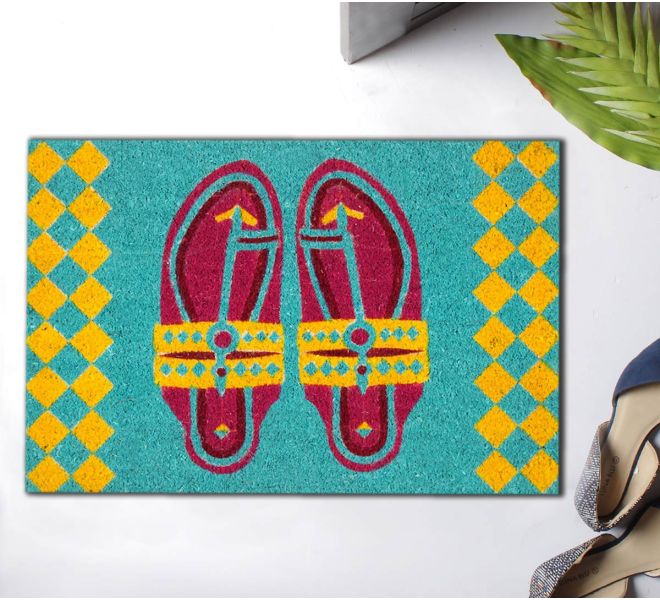 India Circus by Krsnaa Mehta Step in Style Teal Doormat