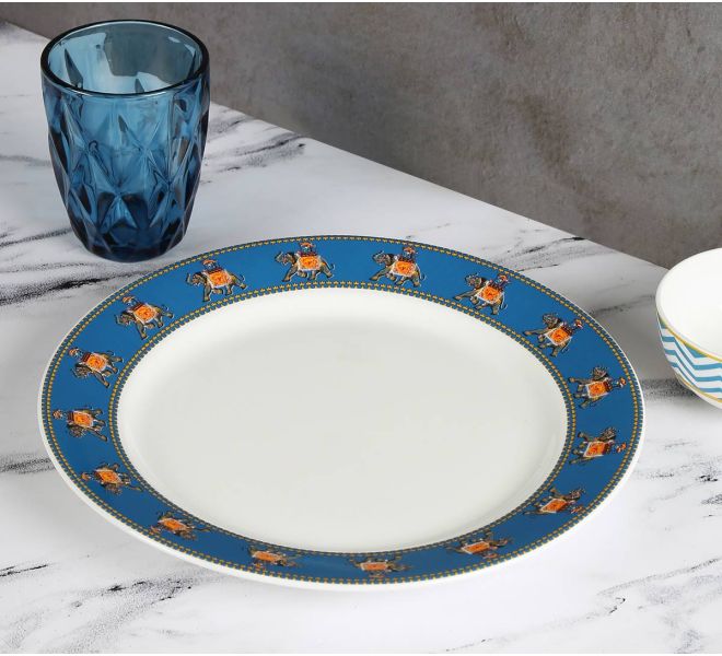 India Circus Swirling Safari Dinner Plate