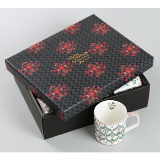 India Circus Blooming Dahlia Mug Set of 6