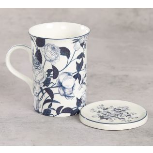 India Circus by Krsnaa Mehta Azure Eden Coffee Mugs and Coasters Set of 2