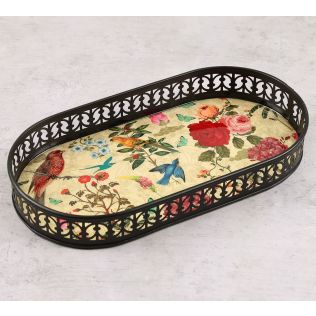 India Circus by Krsnaa Mehta Bird Land Rectangle Iron Tray