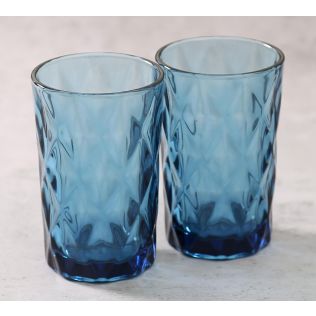 India Circus by Krsnaa Mehta Blue Embossed Glass