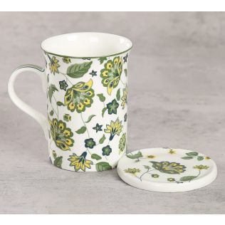 India Circus by Krsnaa Mehta Botanic Empyrean Coffee Mugs and Coasters Set of 2