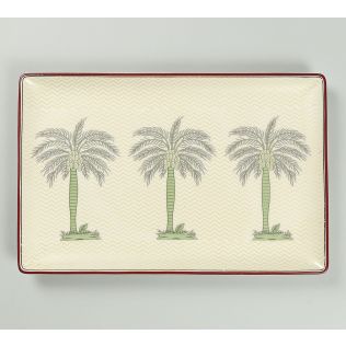 India Circus by Krsnaa Mehta Chevron Palms Large Rectangle Platter
