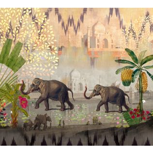 India Circus by Krsnaa Mehta Elephants of Mathura Wallpaper
