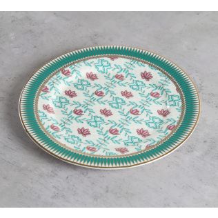 India Circus by Krsnaa Mehta Emerald Blossom Quarter Plate Set of 2