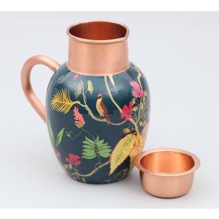 India Circus by Krsnaa Mehta Fronds and Florets Copper Jug Set
