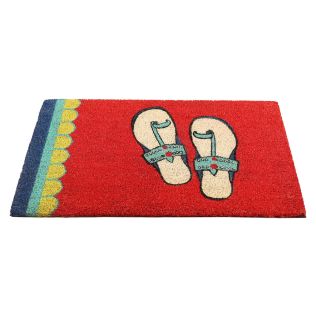 India Circus by Krsnaa Mehta Funky Slippers Red Doormat