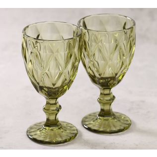 Green Wine Glasses (set of 2)