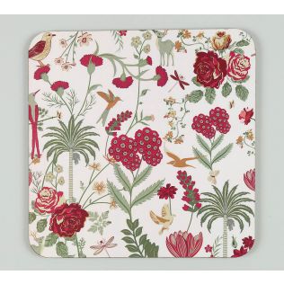 India Circus by Krsnaa Mehta Grey Floral Galore Trivet Set of 2