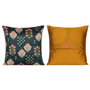 India Circus by Krsnaa Mehta Inflorescence Frolic Satin Blend Cushion Cover Set of 5