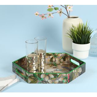 India Circus by Krsnaa Mehta March of the Blossoms Hexagon Tray