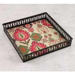 India Circus by Krsnaa Mehta Mystifying Dazzle Square Iron Tray