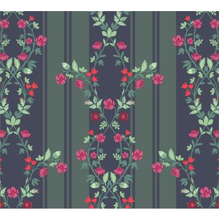India Circus by Krsnaa Mehta Olive with Rose Twist Wallpaper