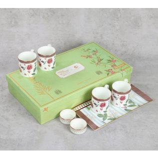India Circus by Krsnaa Mehta Petal Perfection Snack Platter & Coffee Mug Set