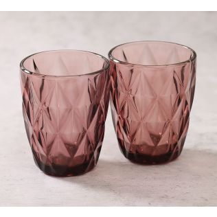 India Circus by Krsnaa Mehta Pink Embossed Small Glass