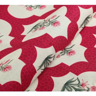 India Circus by Krsnaa Mehta Poppy Flower Scarlet Fabric