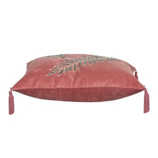 India Circus by Krsnaa Mehta Salmon Petal Embellishment Cushion Cover