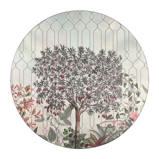 India Circus by Krsnaa Mehta Sultry greenwood Round Side Table