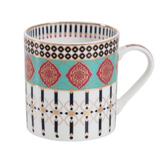India Circus Floral Reed Coffee Mug Set of 6