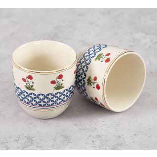 India Circus Flowers and Ferns Chai Kulhad (Set of 2)