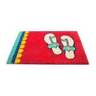 India Circus Funky Slippers Red Doormat
