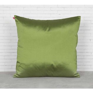India Circus Green Pucker Satin Blend Cushion Cover
