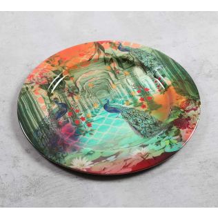 India Circus Peacock Dwar Iron Decor Plate
