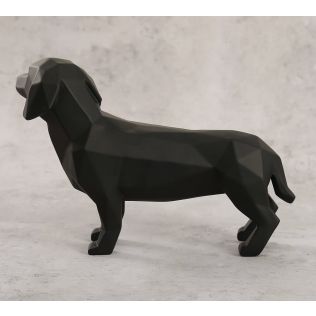 India Circus Pitch Black Dachshund Figurine