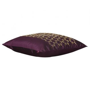 India Circus Rice Bead Purple Cushion Cover