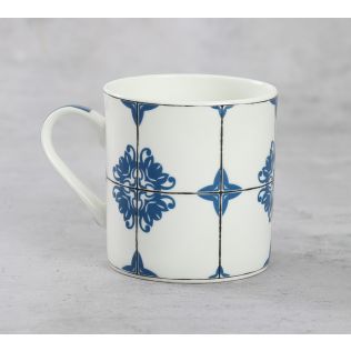India Circus Royal Blue Coffee Mugs Set of 6