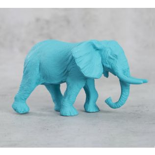 India Circus Sky Blue Baby Elephant Figurine