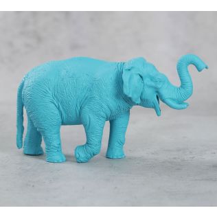 India Circus Sky Blue Baby Tusker Figurine