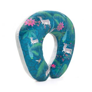 India Circus Teal Forest Fetish Neck Pillow
