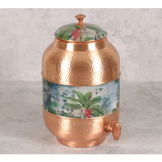 India Circus Tropical View Copper Water Dispenser