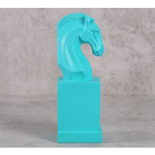 India Circus Turquoise Horse Head Figurine