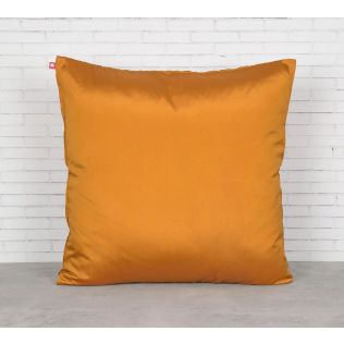 India Circus Yellow Pucker Satin Blend Cushion Cover