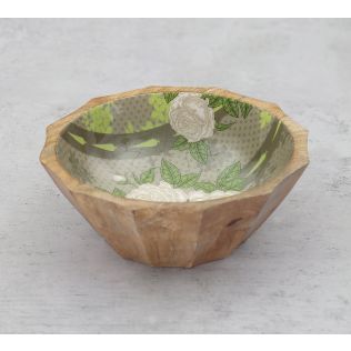 India Cricus by Krsnaa Mehta Rose Alba's Tenor Small Wooden Bowl